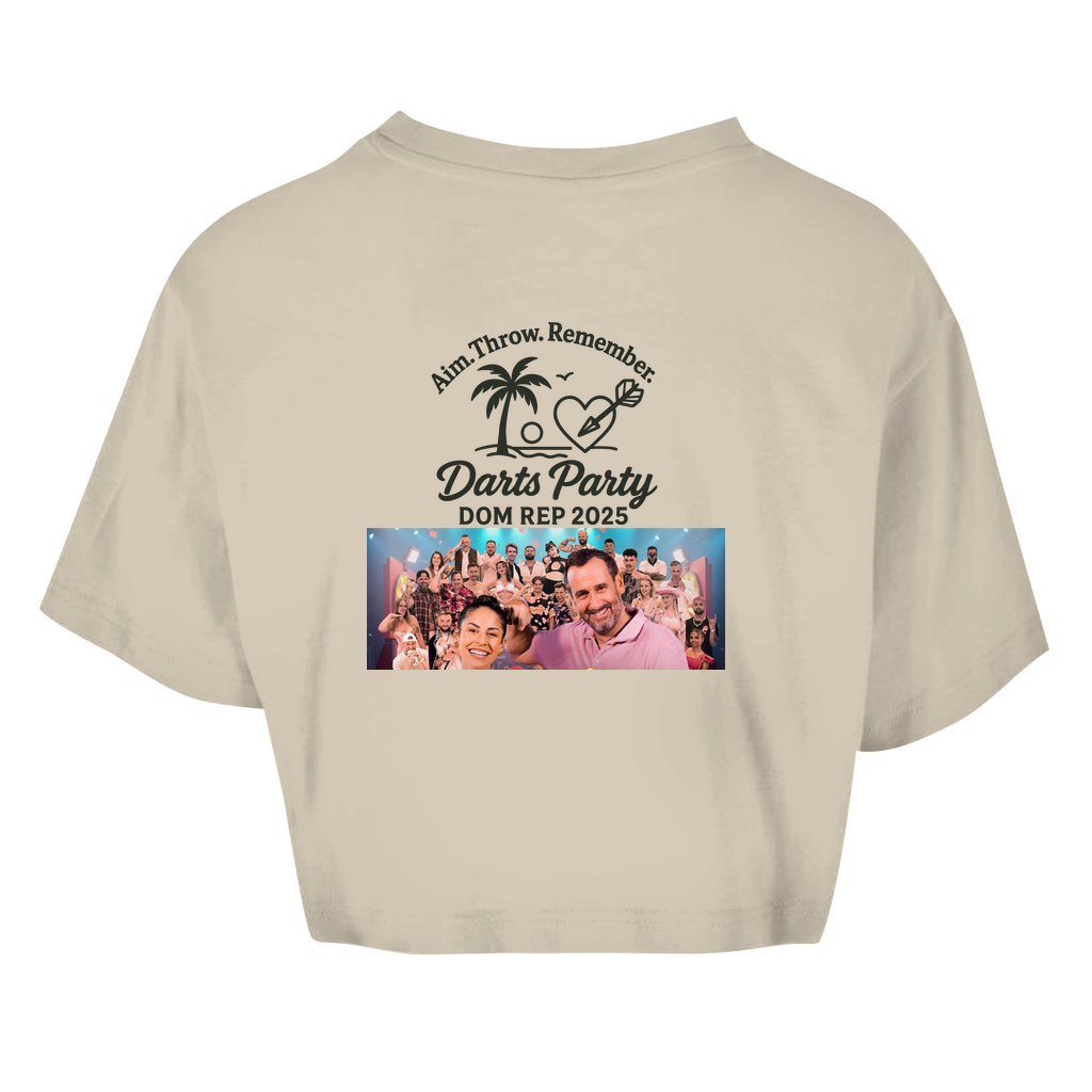 Damen Oversize Crop Top Dartsparty