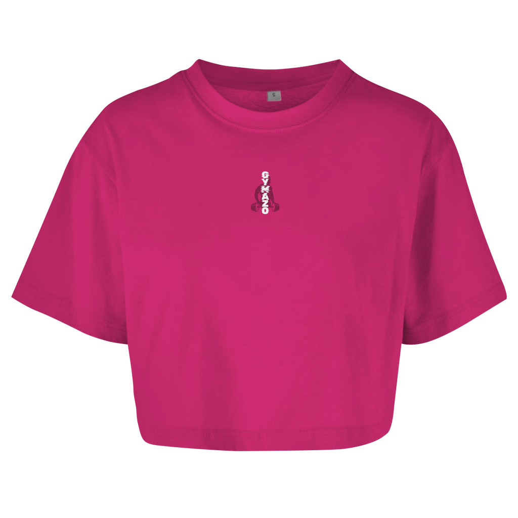 Damen Oversize Crop Top Logo
