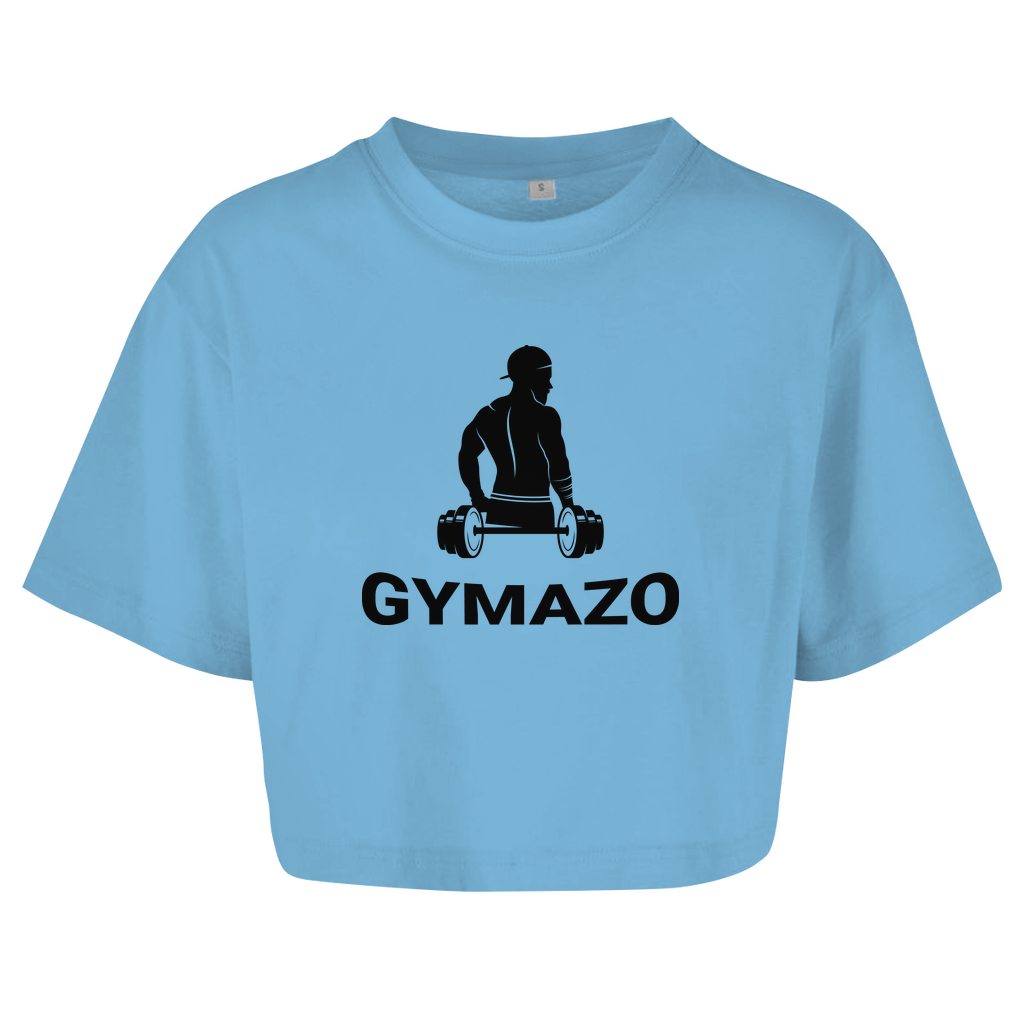 Damen Oversize Crop Top Logo