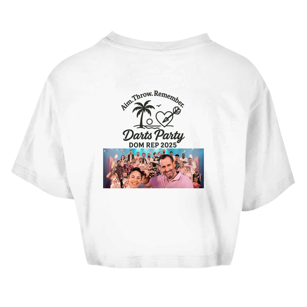 Damen Oversize Crop Top Dartsparty