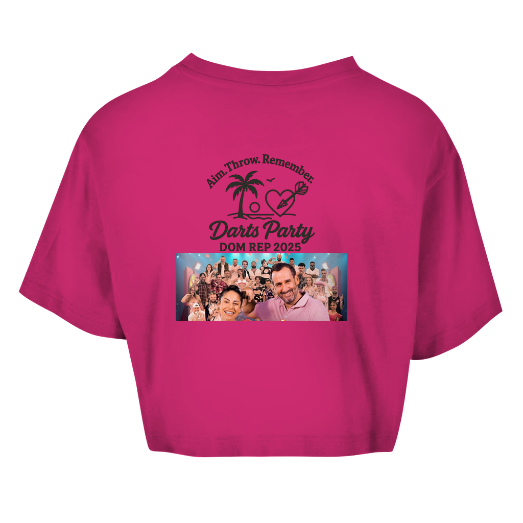 Damen Oversize Crop Top Dartsparty