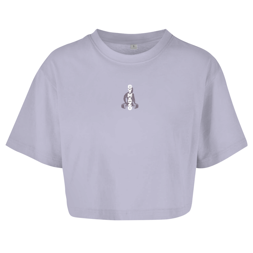 Damen Oversize Crop Top Logo