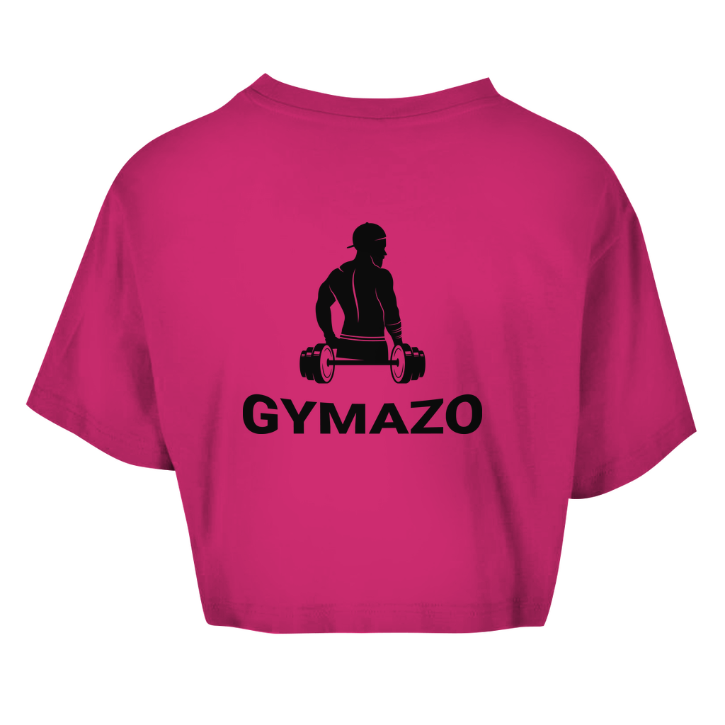 Damen Oversize Crop Top Logo