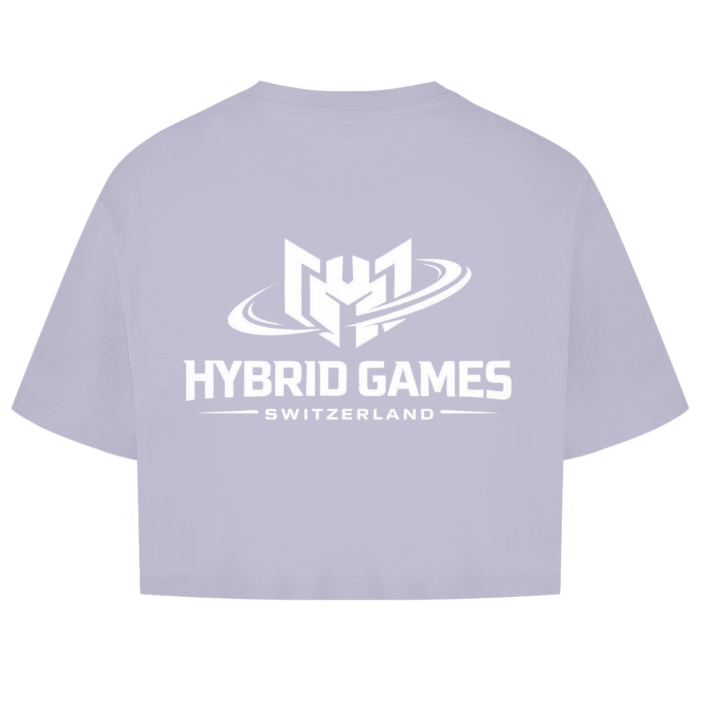 Damen Oversize Crop Top Hybrid Games