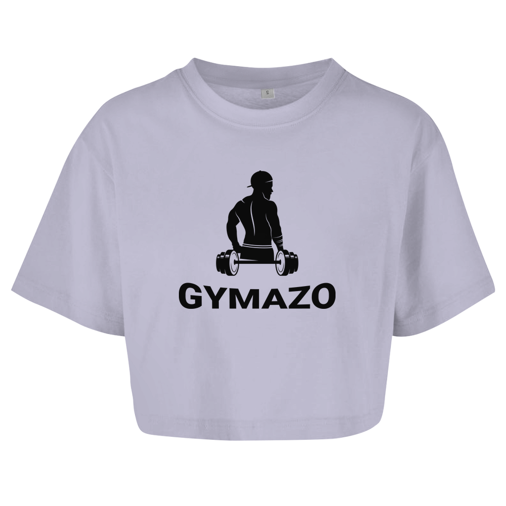 Damen Oversize Crop Top Logo