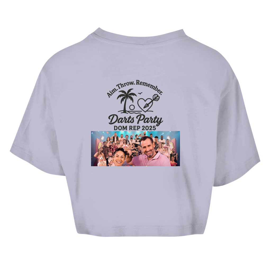 Damen Oversize Crop Top Dartsparty