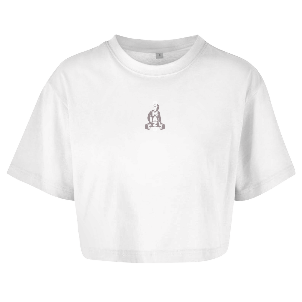 Damen Oversize Crop Top Logo