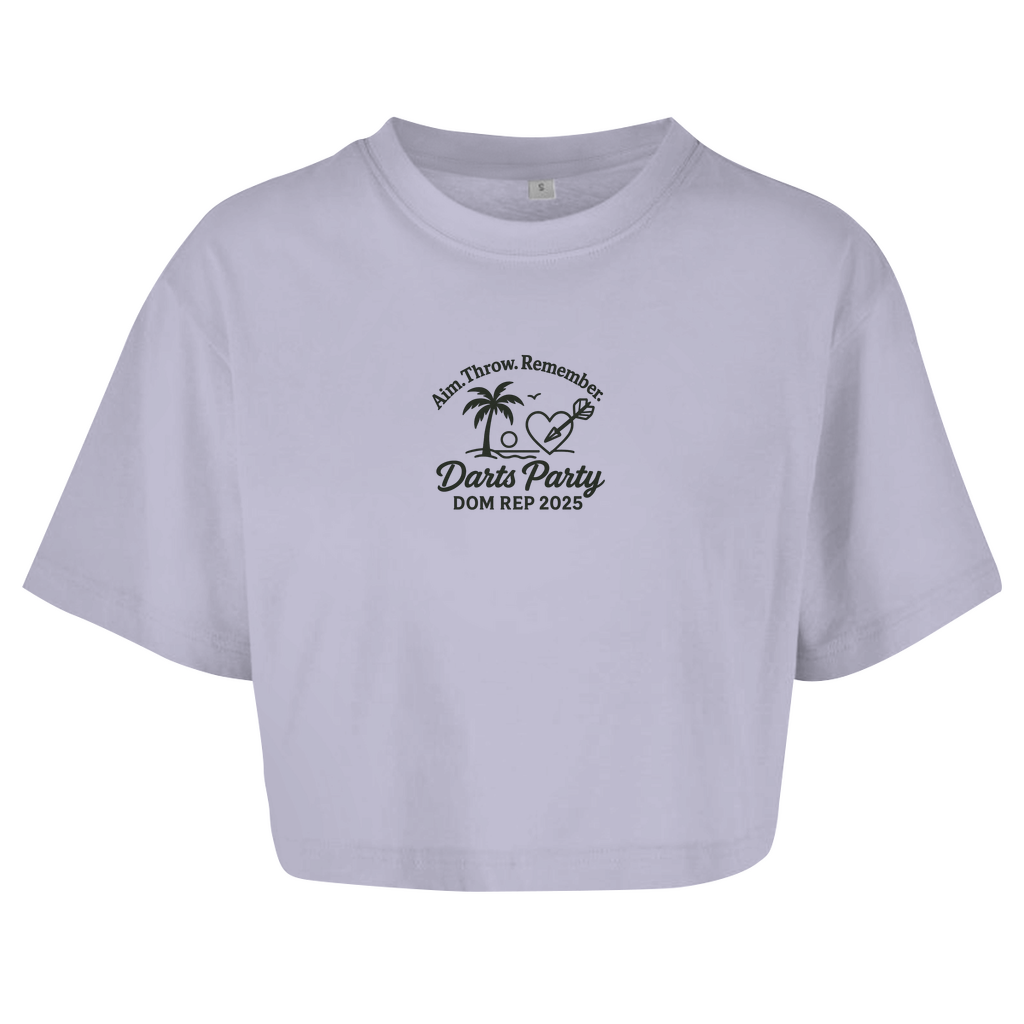 Damen Oversize Crop Top Dartsparty