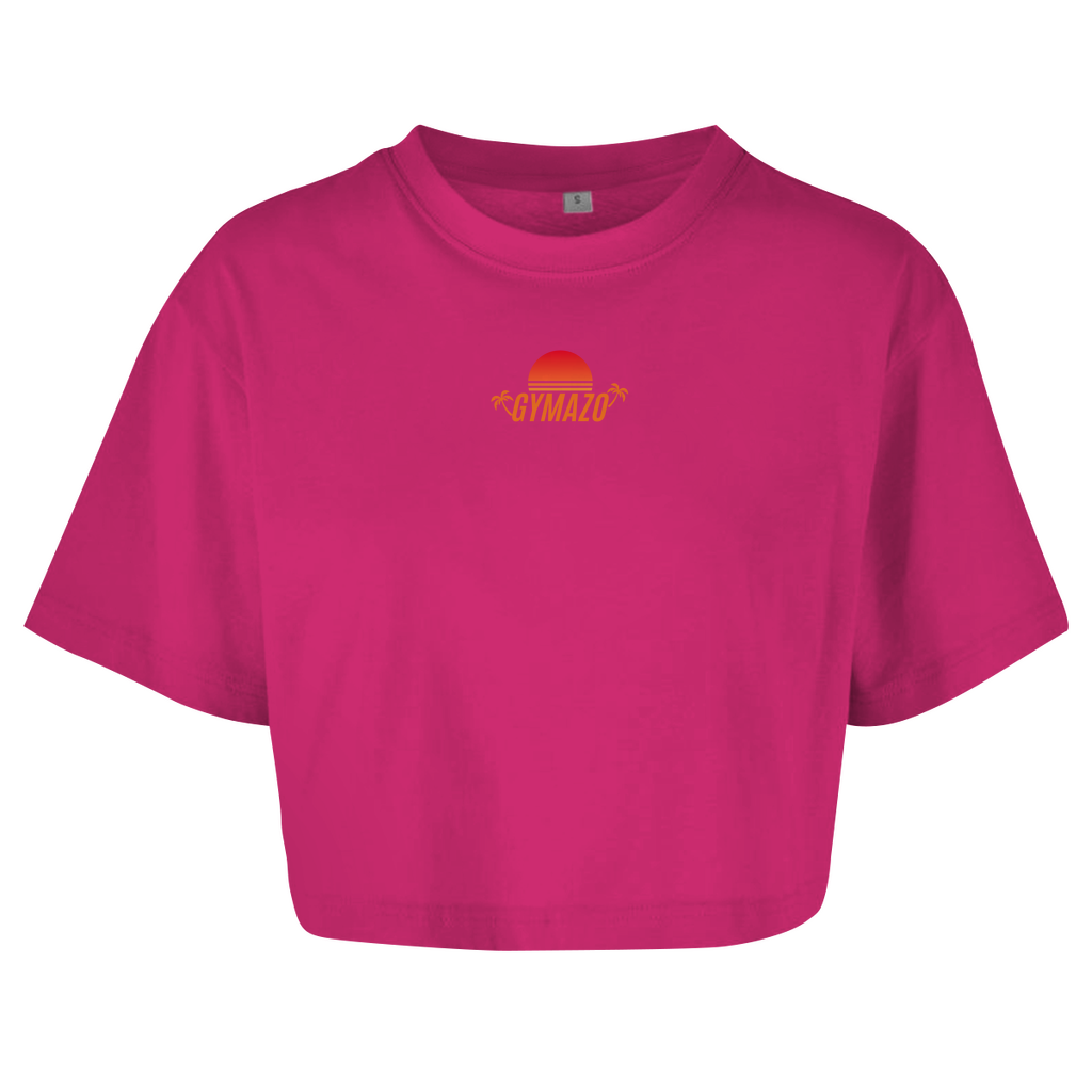 Damen Oversize Crop Top Sommer
