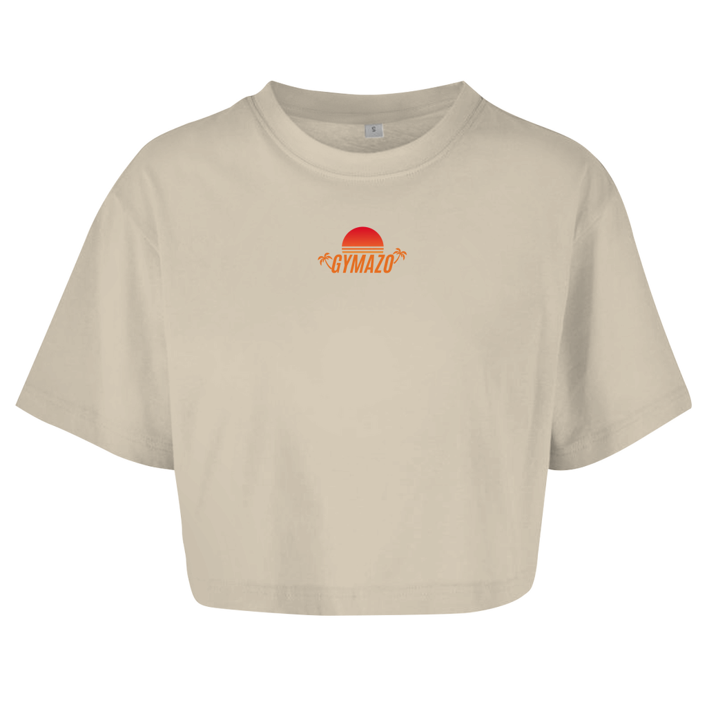 Damen Oversize Crop Top Sommer