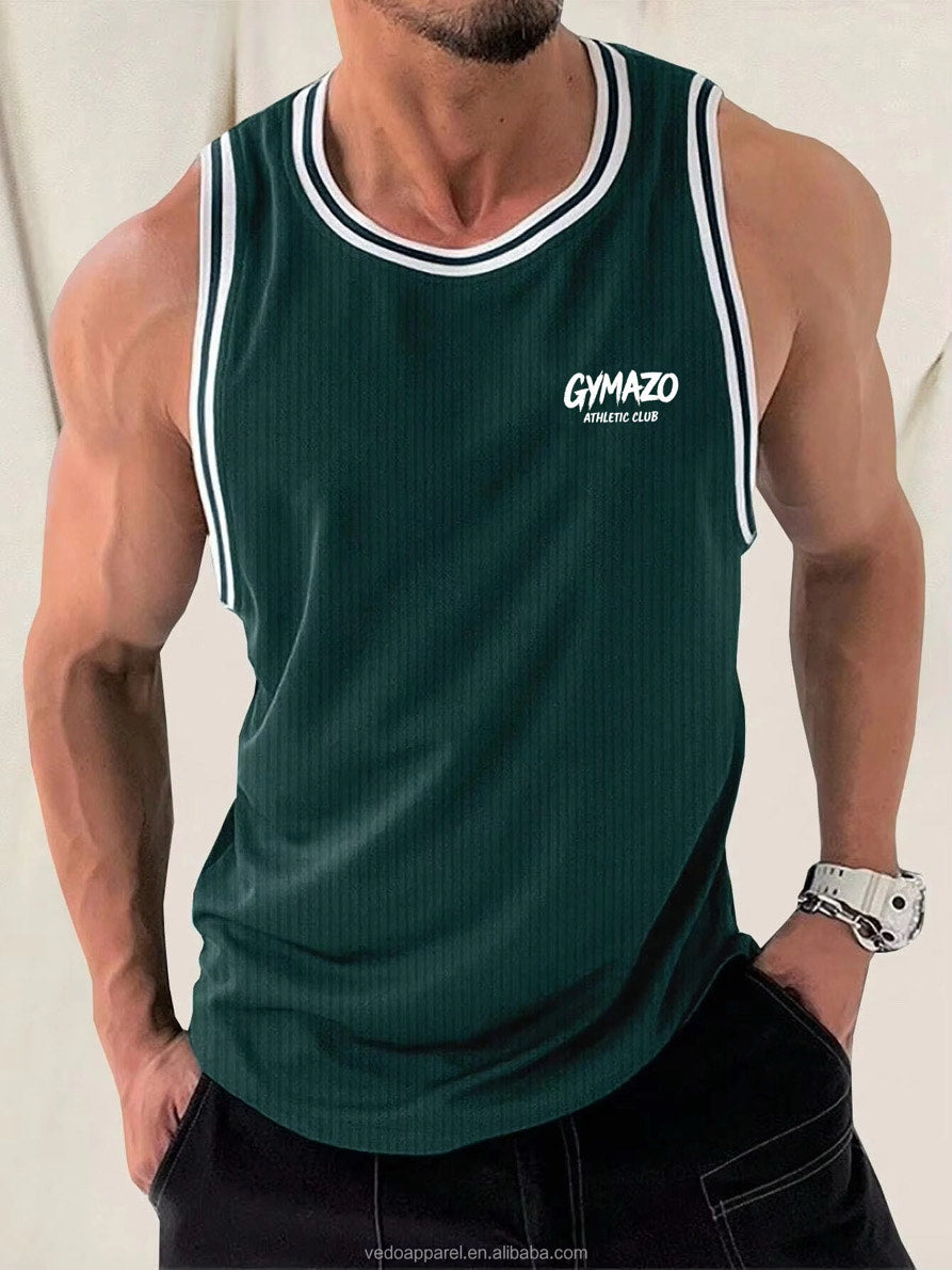 GYMAZO Athletic Club Tanktop – Grün / Schwarz