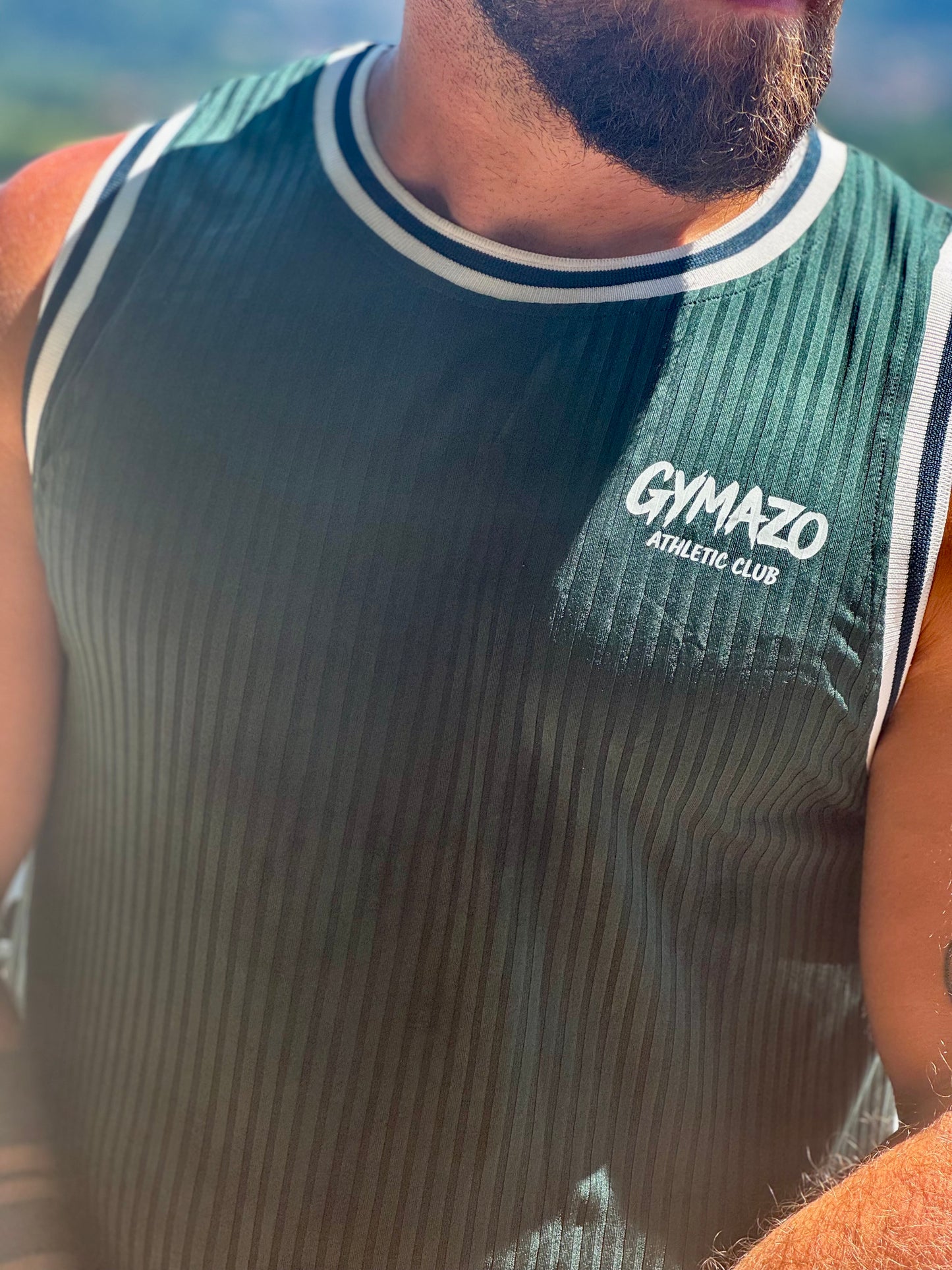 GYMAZO Athletic Club Tanktop – Grün / Schwarz