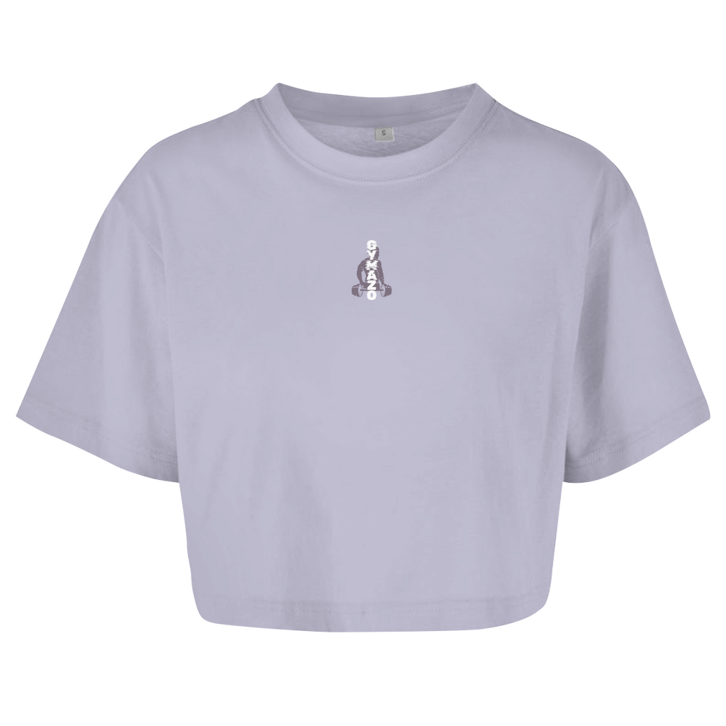 Damen Oversize Crop Top Logo