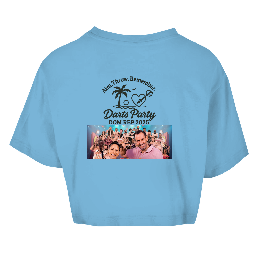 Damen Oversize Crop Top Dartsparty