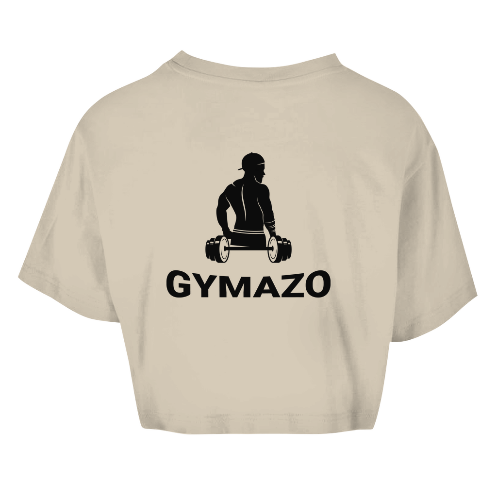Damen Oversize Crop Top Logo