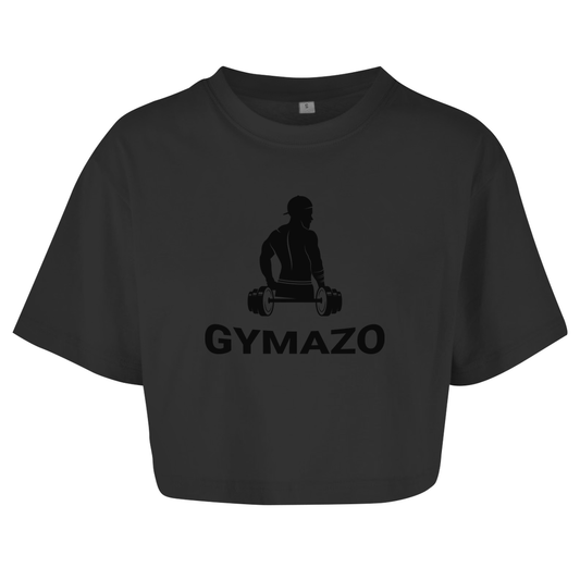 Damen Oversize Crop Top Logo
