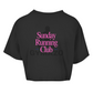 Damen Oversize Crop Top Sunday Running Club