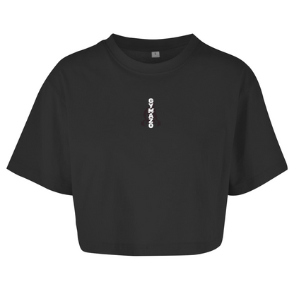 Damen Oversize Crop Top Logo
