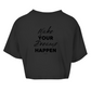 Damen Oversize Crop Top Dreams