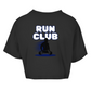 Damen Oversize Crop Top Run Club