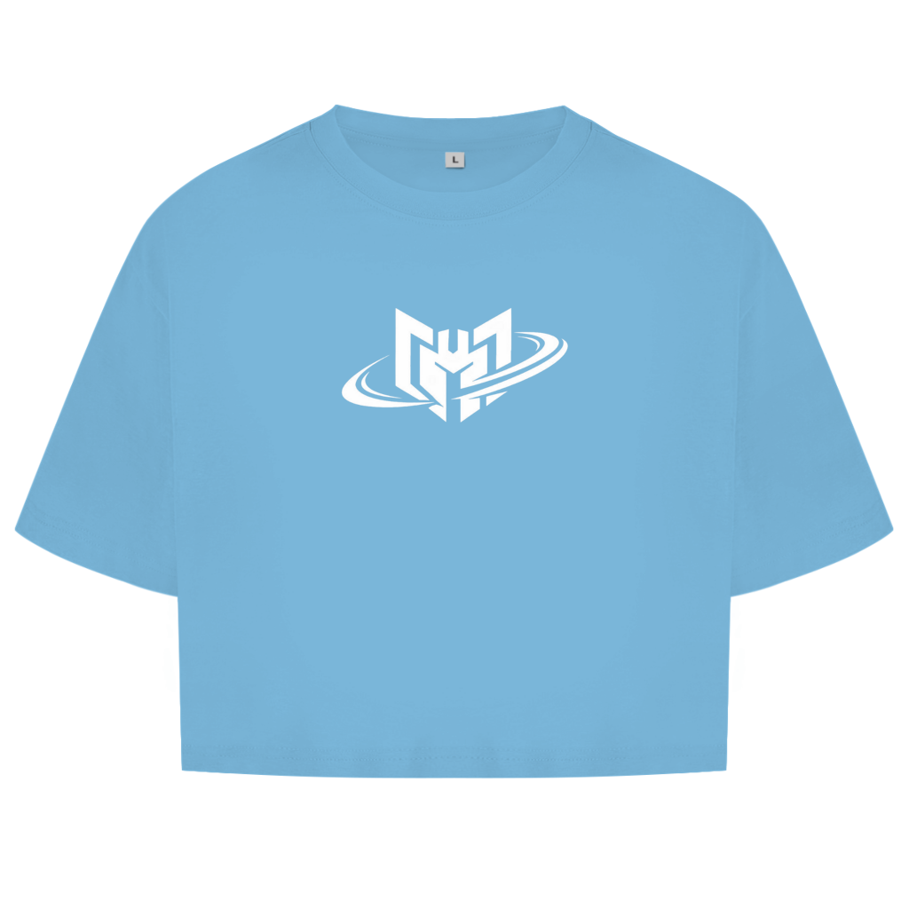 Damen Oversize Crop Top Hybrid Games