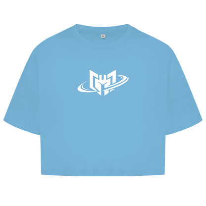 Damen Oversize Crop Top Hybrid Games