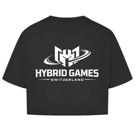 Damen Oversize Crop Top Hybrid Games
