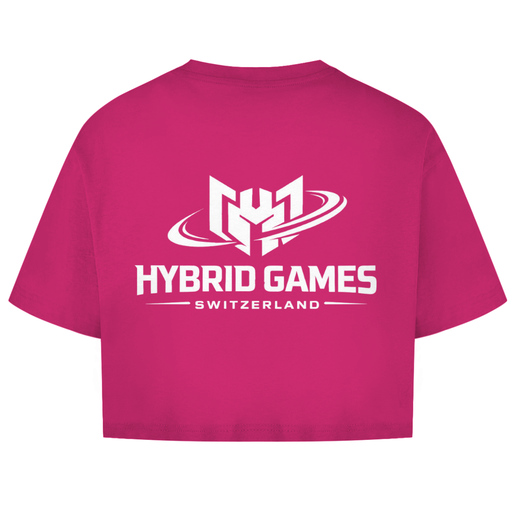 Damen Oversize Crop Top Hybrid Games