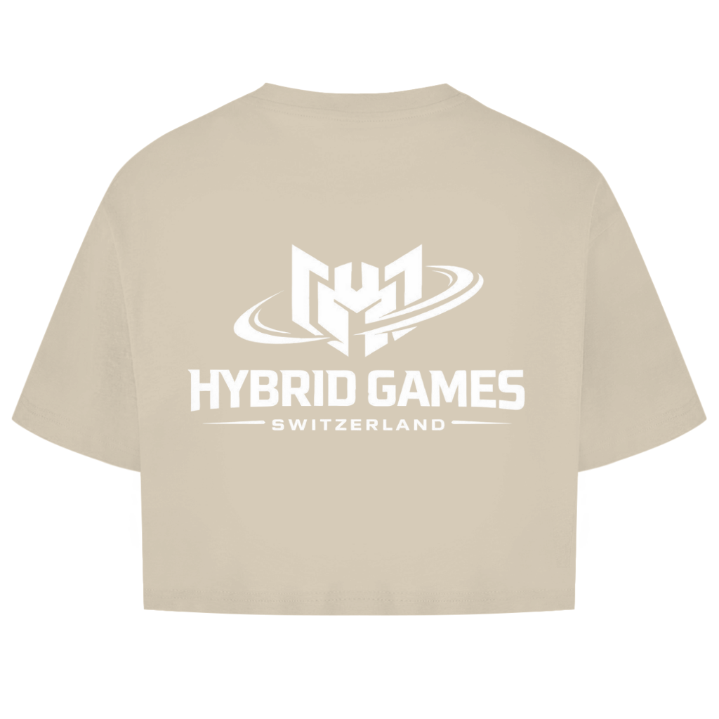 Damen Oversize Crop Top Hybrid Games