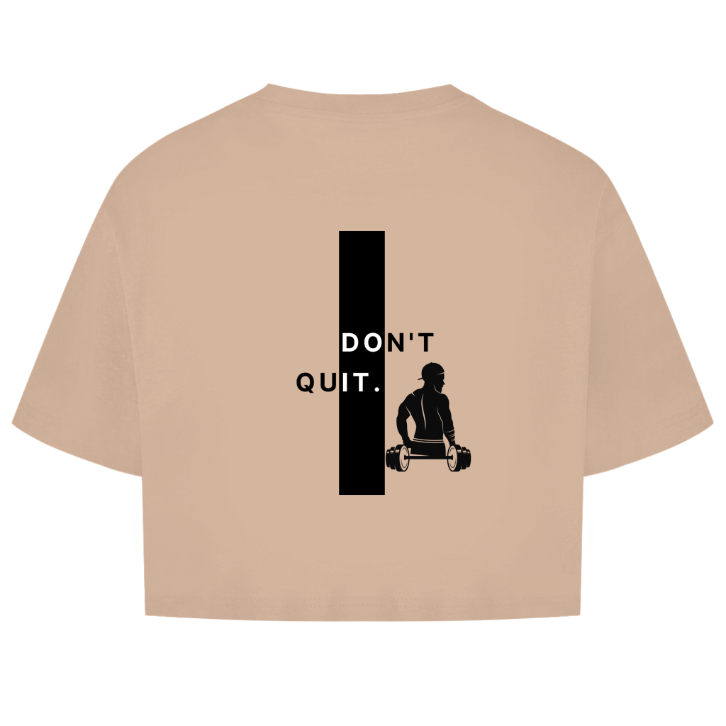 GYMAZO Damen Oversize Crop Top Don´t Quit