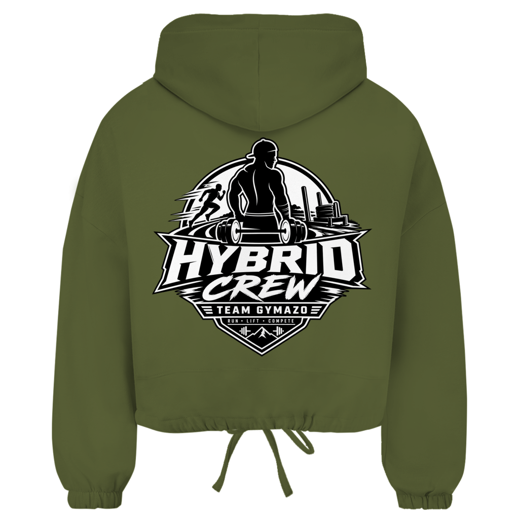 GYMAZO Cropped Oversize Hoodie Hybrid Crew