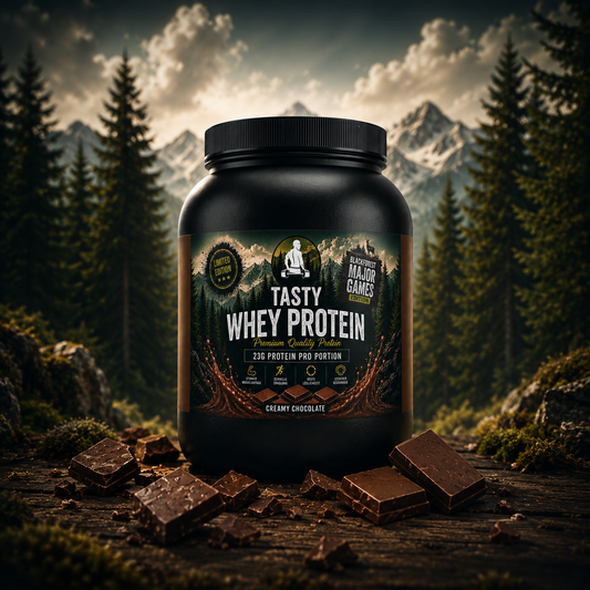 GYMAZO Premium Whey Protein – Creamy Chocolate | Black Forest Major Games Edition
