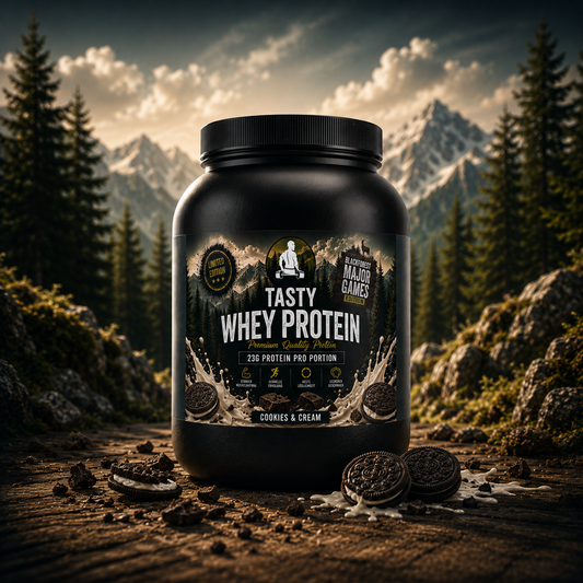 GYMAZO Premium Whey Protein Cookies | Black Forest Major Games Edition