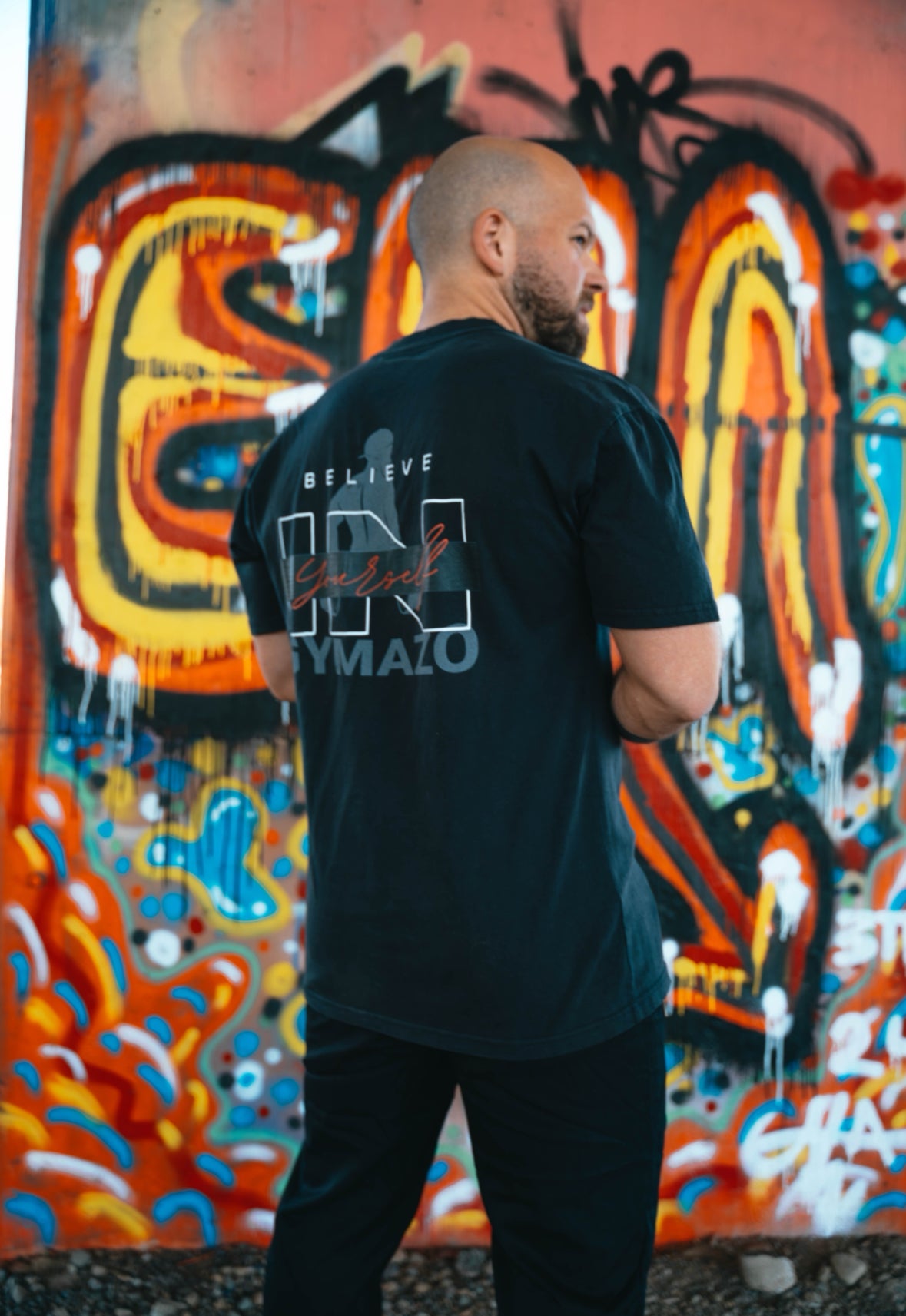 GYMAZO Oversized T-Shirt mit verwaschenem Look New Drop
