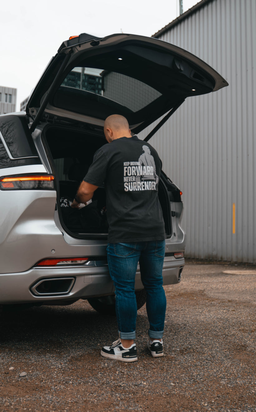 GYMAZO Oversized T-Shirt mit verwaschenem Look