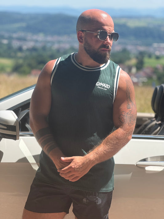 GYMAZO Athletic Club Tanktop – Grün / Schwarz