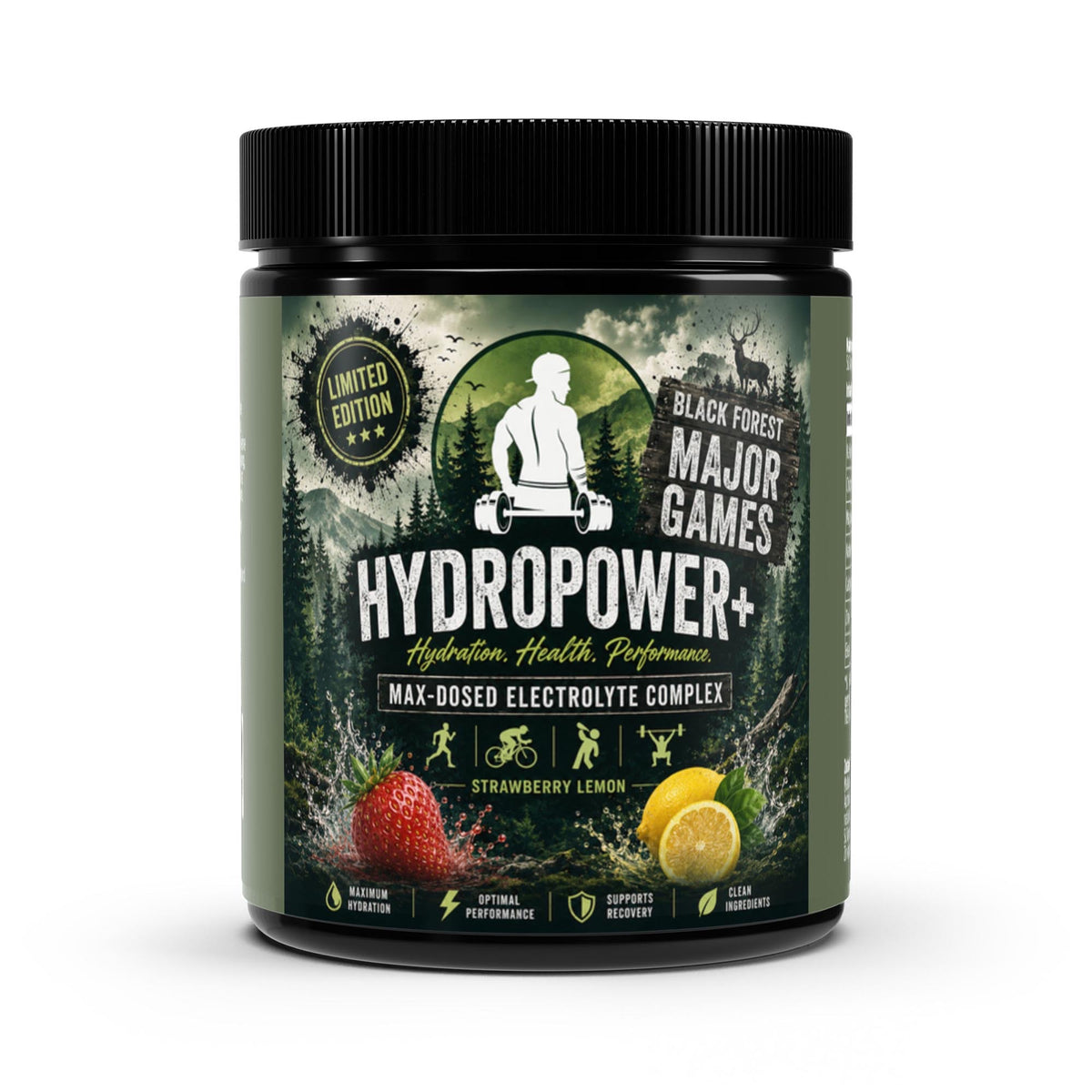 Hydropower+ BLACK FOREST MAJOR GAMES EDITION Strawberry Lemon