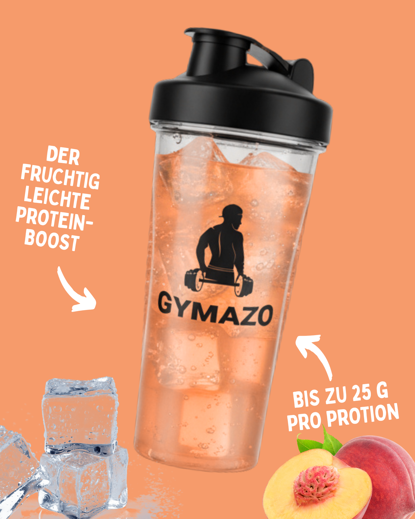 GYMAZO Clear Whey Protein Eistee Pfirsich - 500g