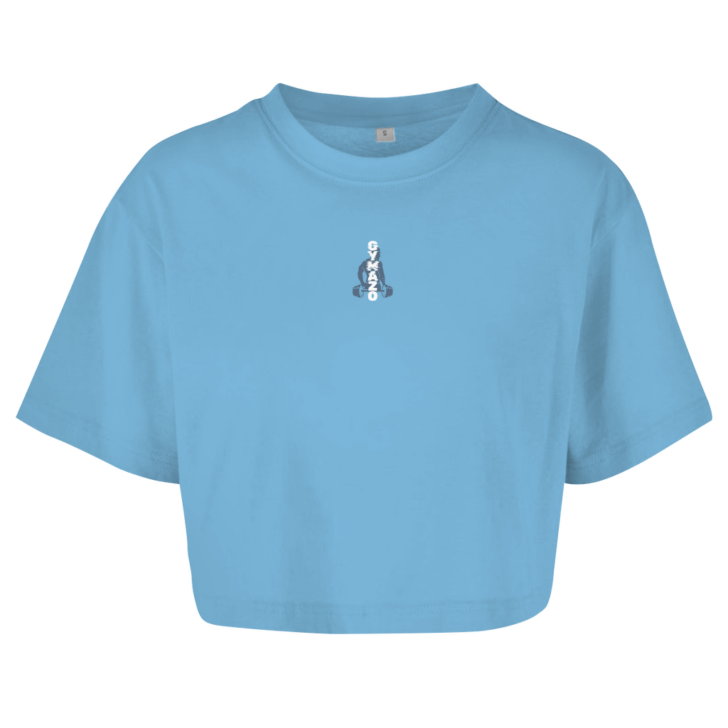 Damen Oversize Crop Top Logo
