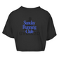 Damen Oversize Crop Top Sunday Running Club