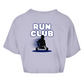 Damen Oversize Crop Top Run Club